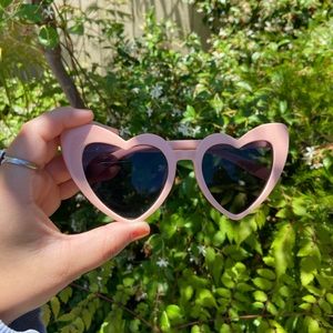 Pink heart shaped sunglasses